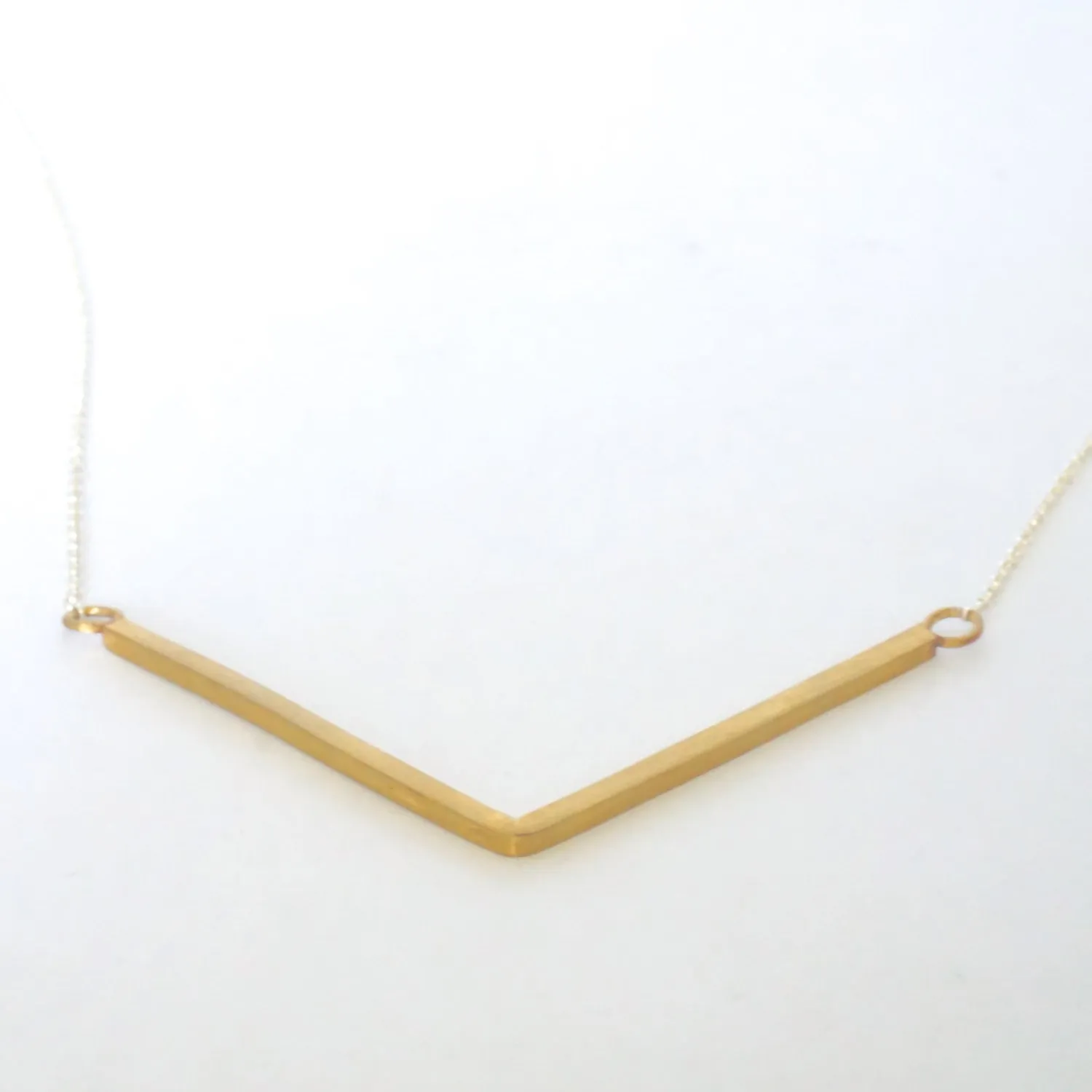Elegant and Affordable Hand-Made "V" Chevron Necklace - 0156