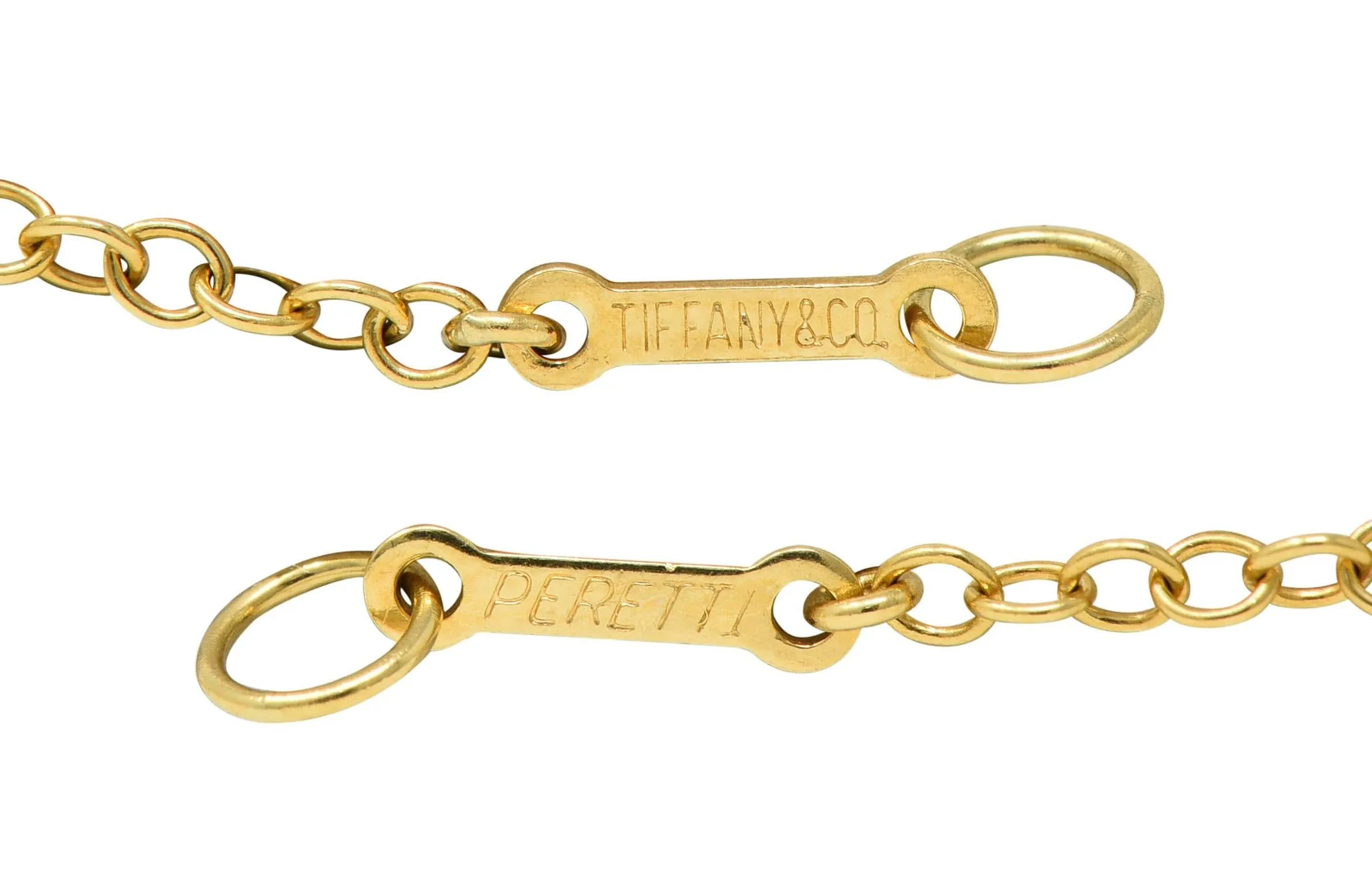 Elsa Peretti Tiffany & Co. 1990's 18 Karat Yellow Gold Vintage Five Teardrop Fringe Necklace