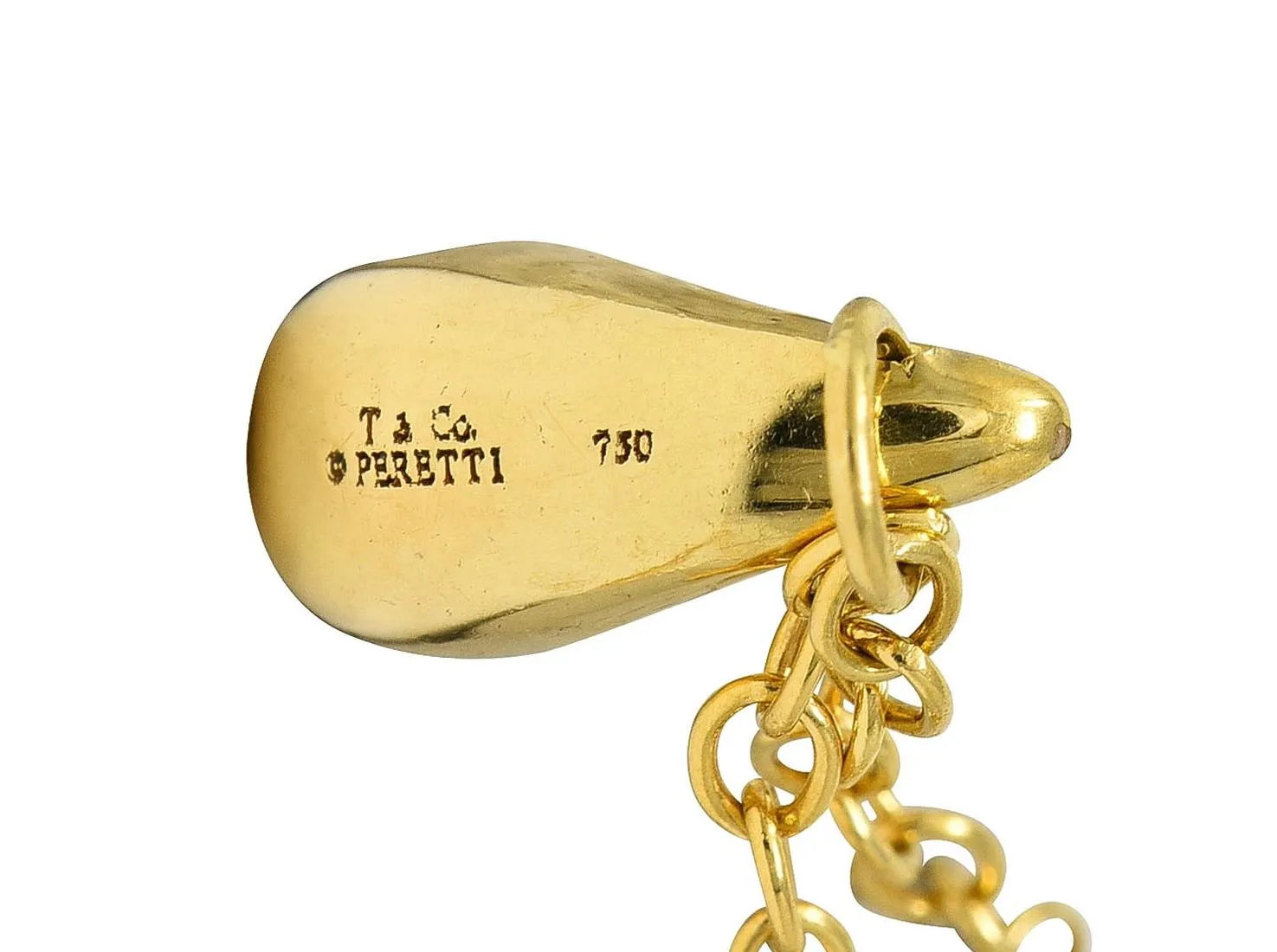 Elsa Peretti Tiffany & Co. 1990's 18 Karat Yellow Gold Vintage Five Teardrop Fringe Necklace