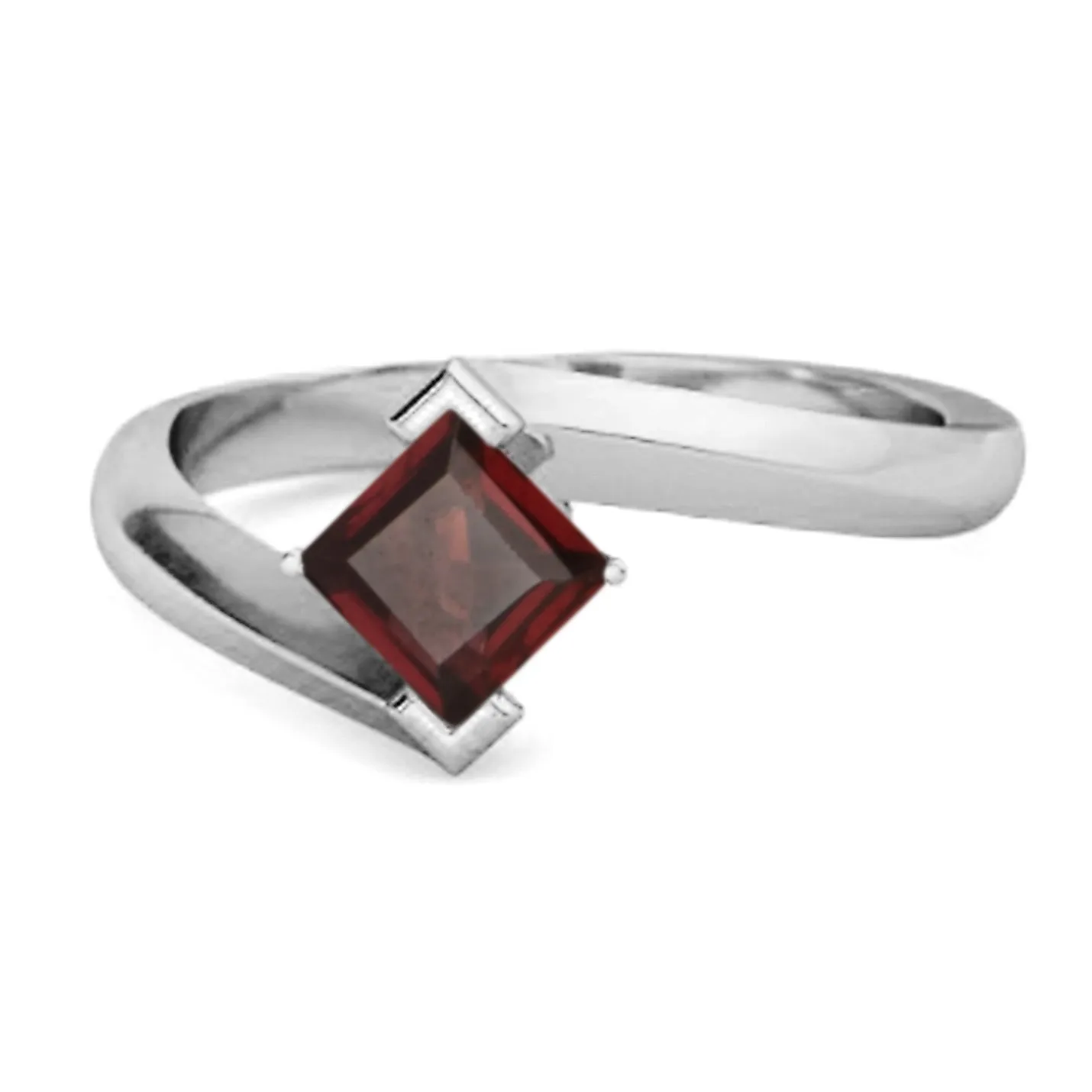 Embrace Ring 925 Sterling Silver 0.50 Ctw Garnet Women Ring