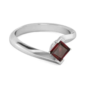 Embrace Ring 925 Sterling Silver 0.50 Ctw Garnet Women Ring