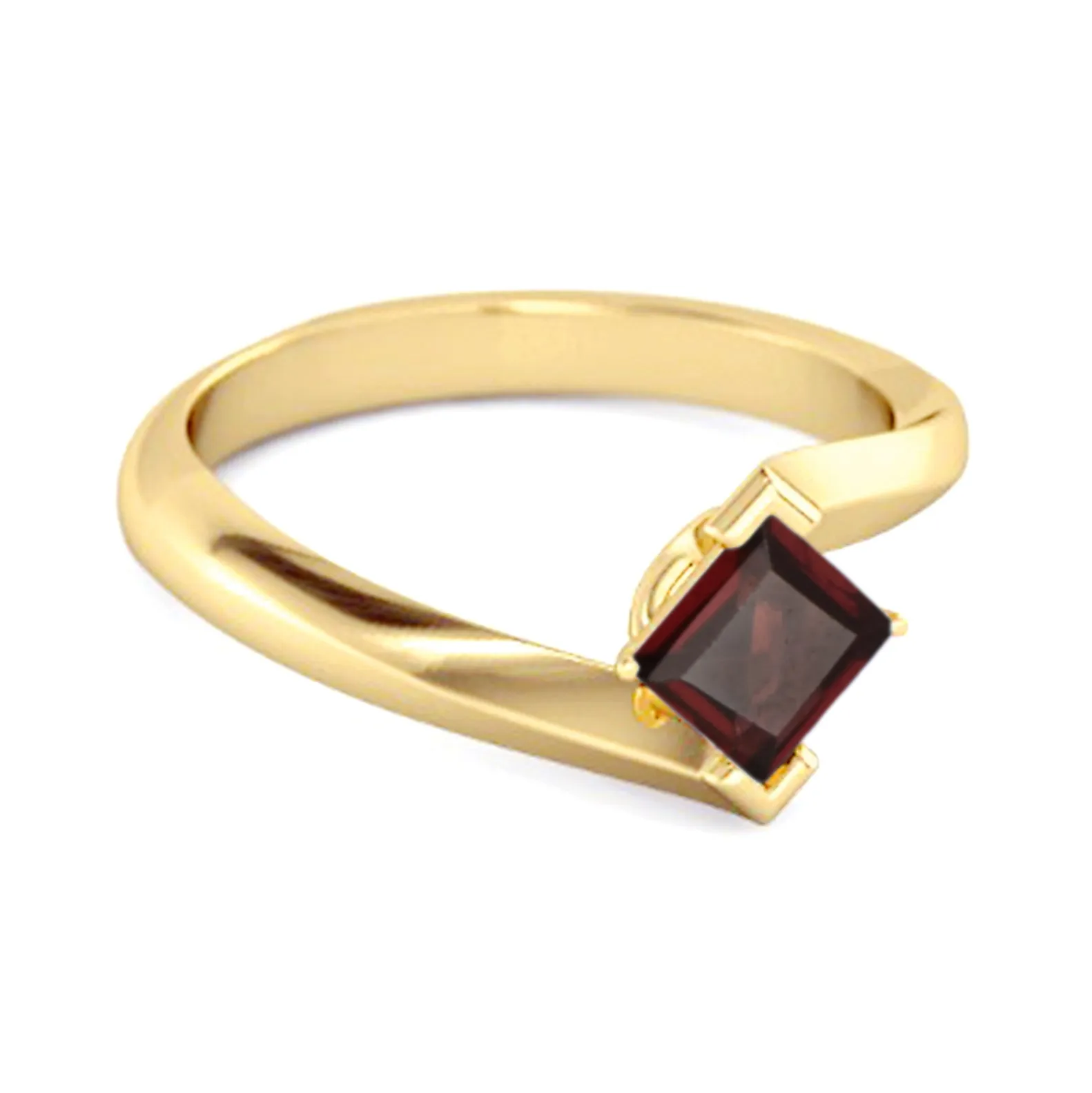 Embrace Ring 925 Sterling Silver 0.50 Ctw Garnet Women Ring