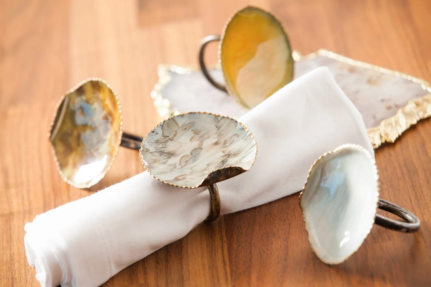 Enamel Napkin Rings, Set of 4,3nr003