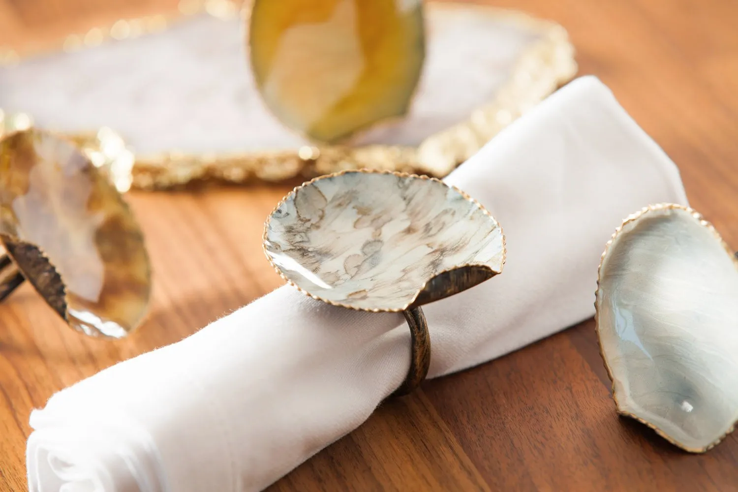 Enamel Napkin Rings, Set of 4,3nr003