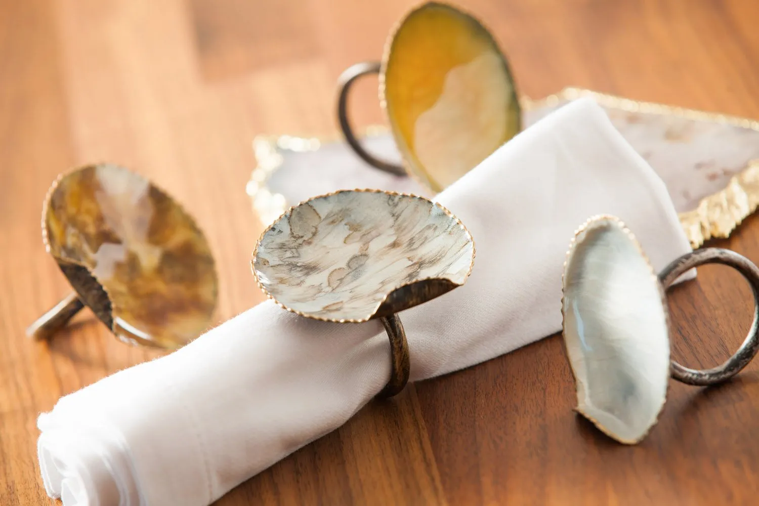 Enamel Napkin Rings, Set of 4,3nr003