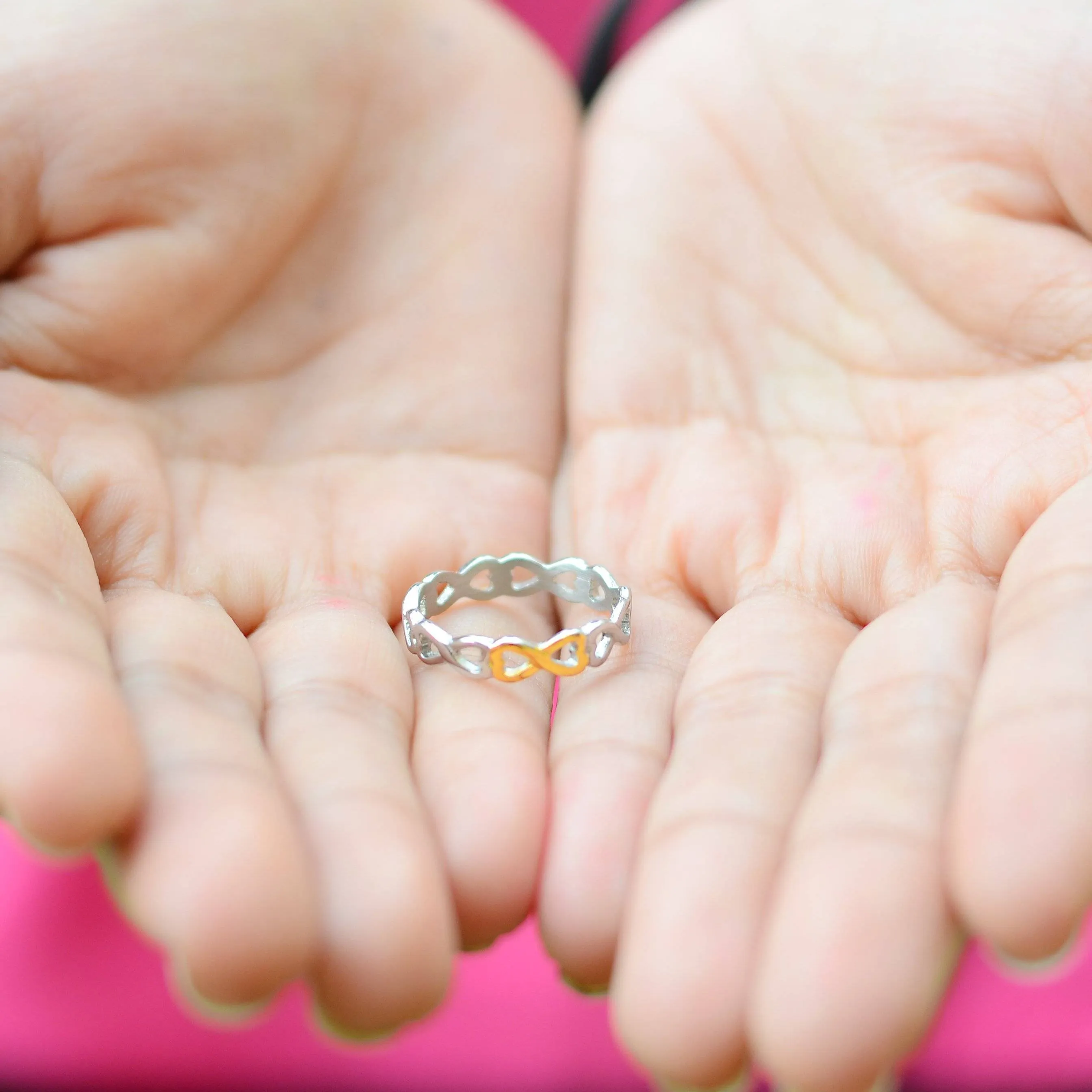 Endless Infinity Ring - Two Tone Gold