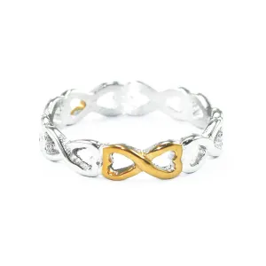 Endless Infinity Ring - Two Tone Gold