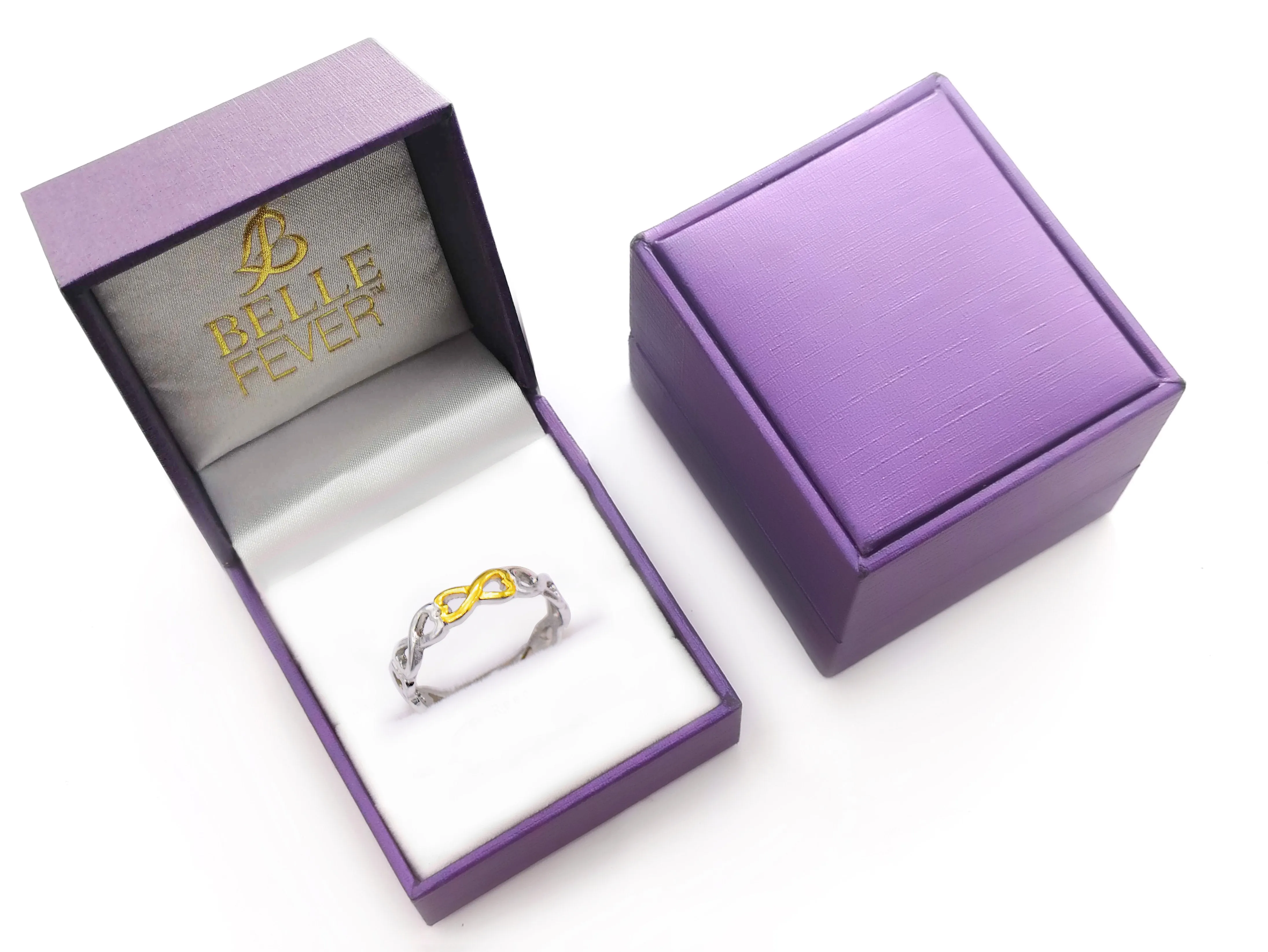 Endless Infinity Ring - Two Tone Gold