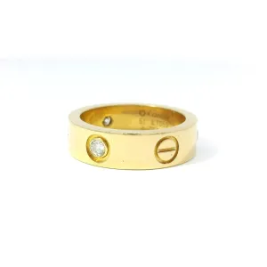 Estate Cartier 18k Yellow Gold Cartier Love Diamond Band