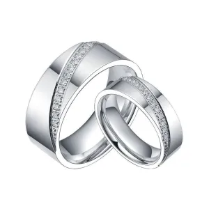Eternity Diamond Men's Titanium Wedding Band