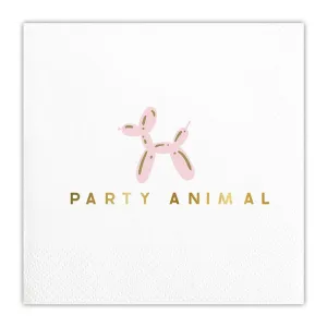 Foil Beverage Napkins - Party Animal