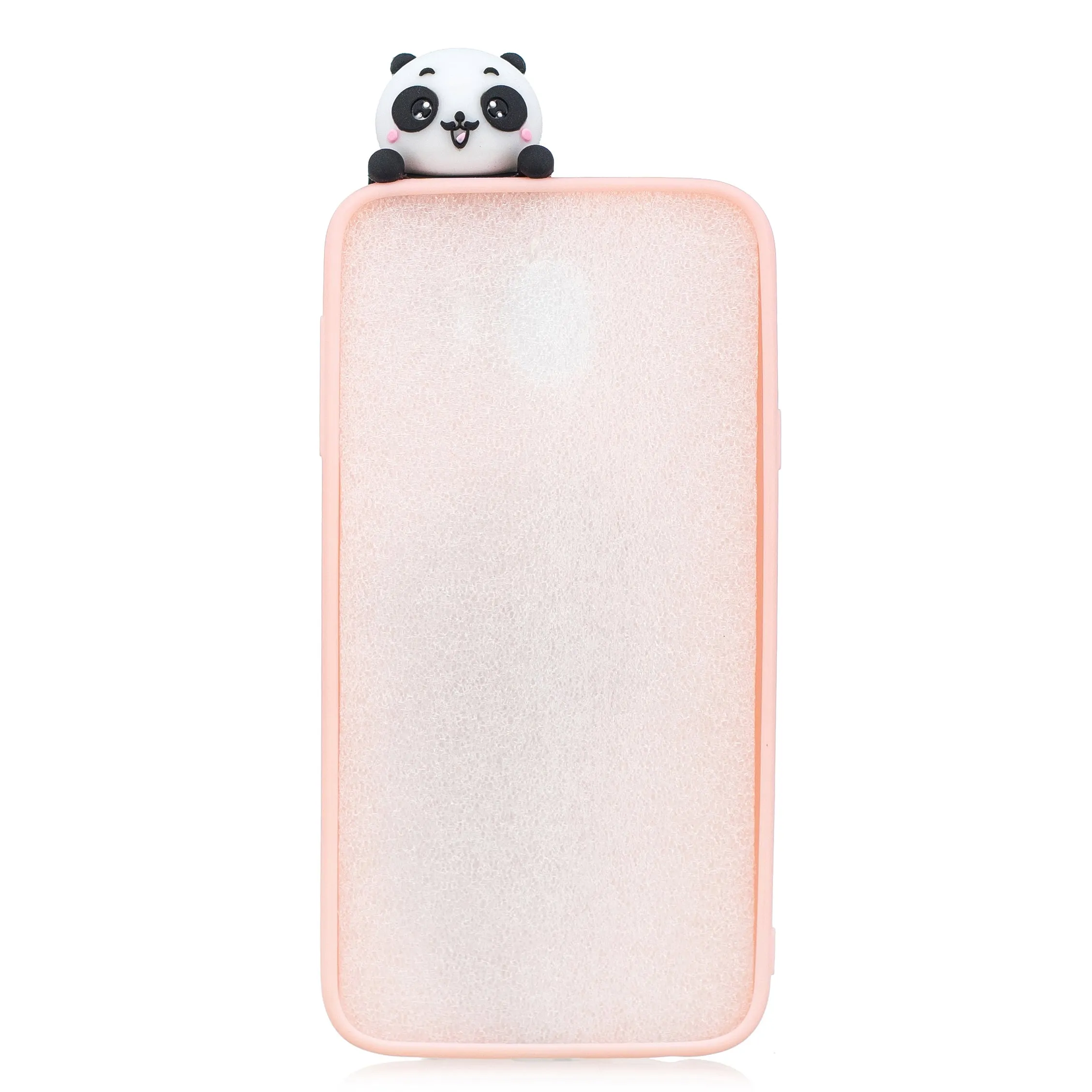 For Samsung J4 2018/J4 Plus Phone Case 3D Cartoon Panda Bamboo Cellphone Back Shell Shockproof Smartphone Cover Pink