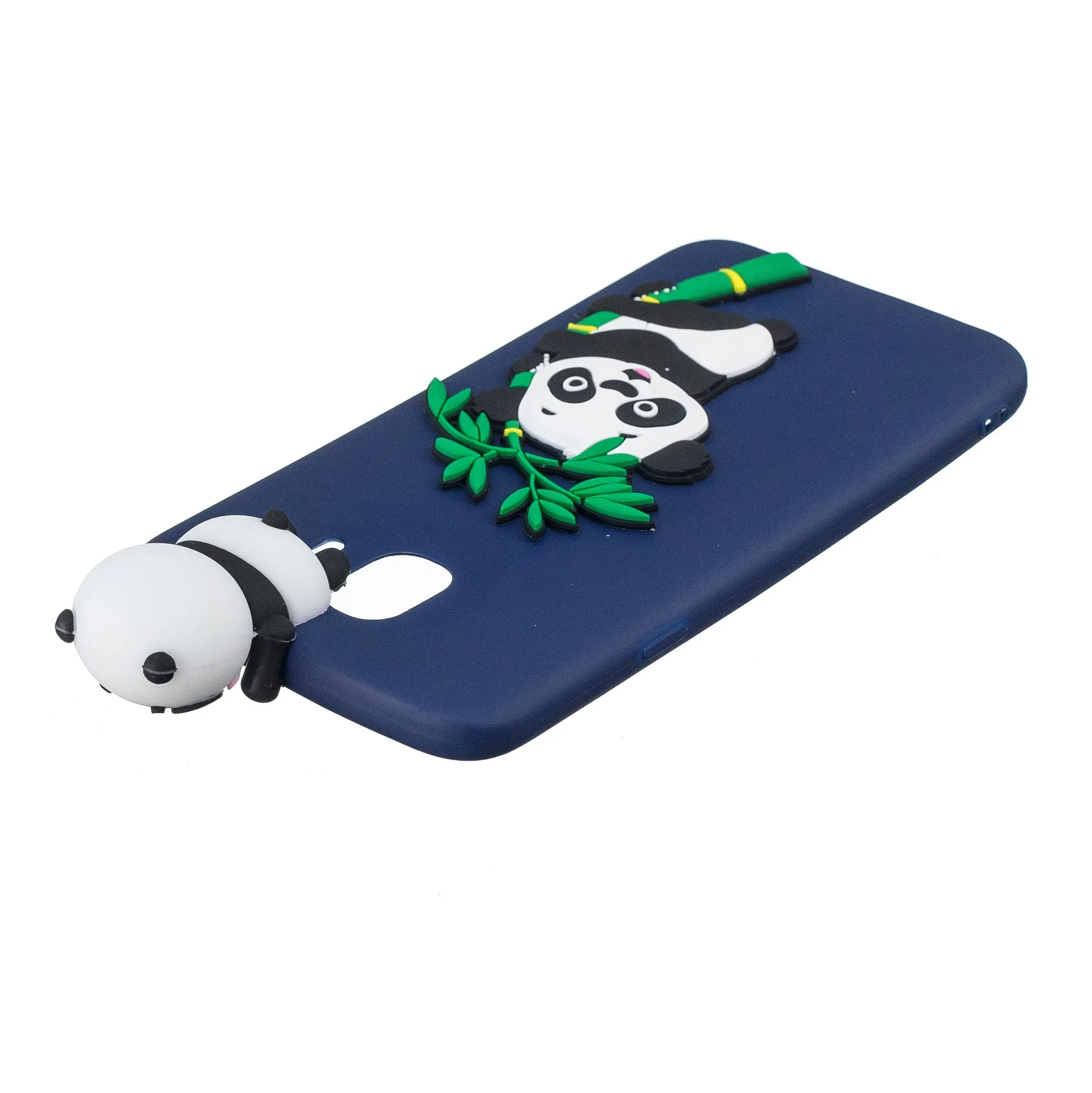 For Samsung J4 2018/J4 Plus Phone Case 3D Cartoon Panda Bamboo Cellphone Back Shell Shockproof Smartphone Cover Pink