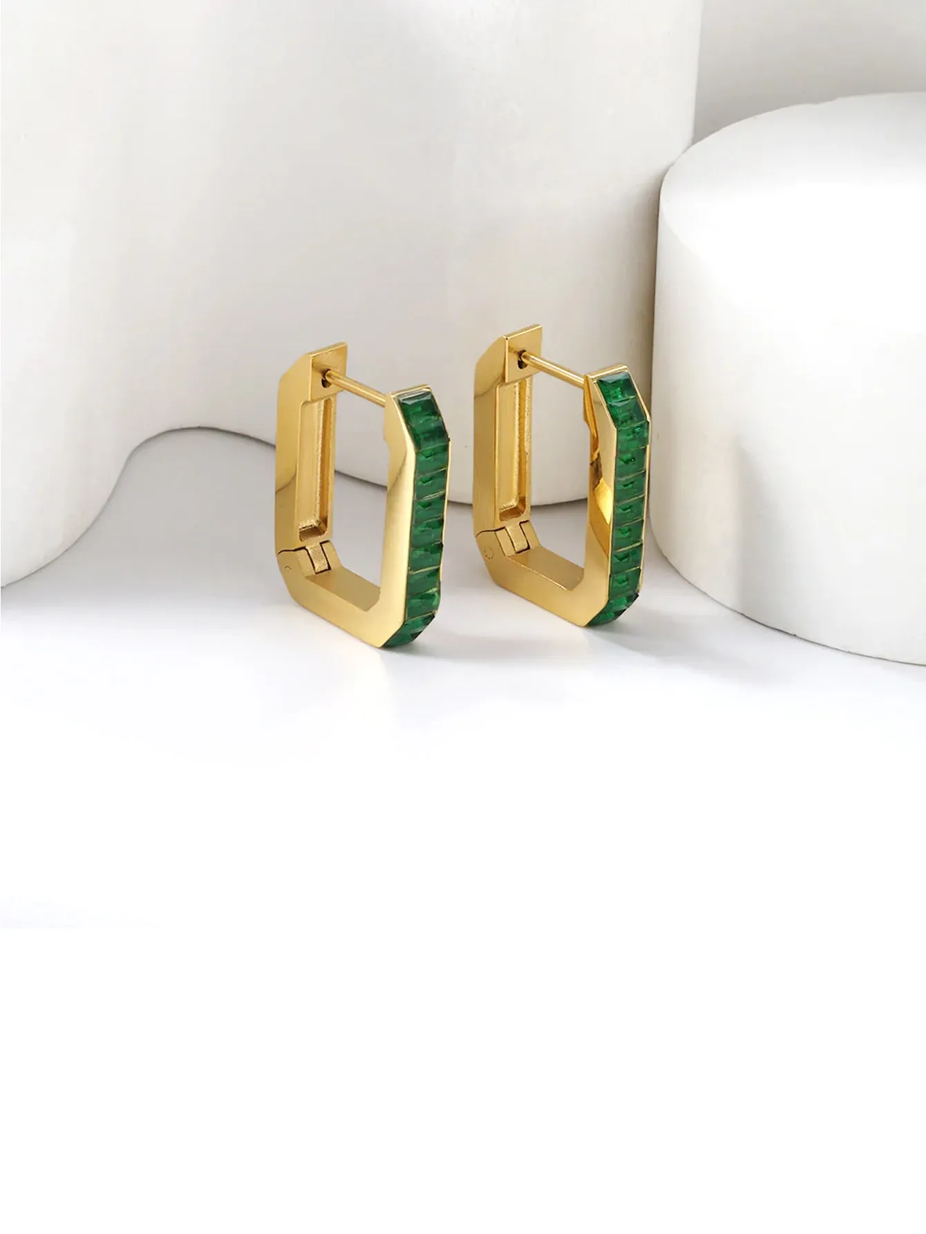 Geometric Stainless Steel Earrings - FD ⚡