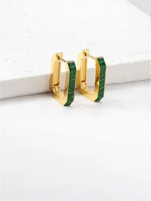 Geometric Stainless Steel Earrings - FD ⚡
