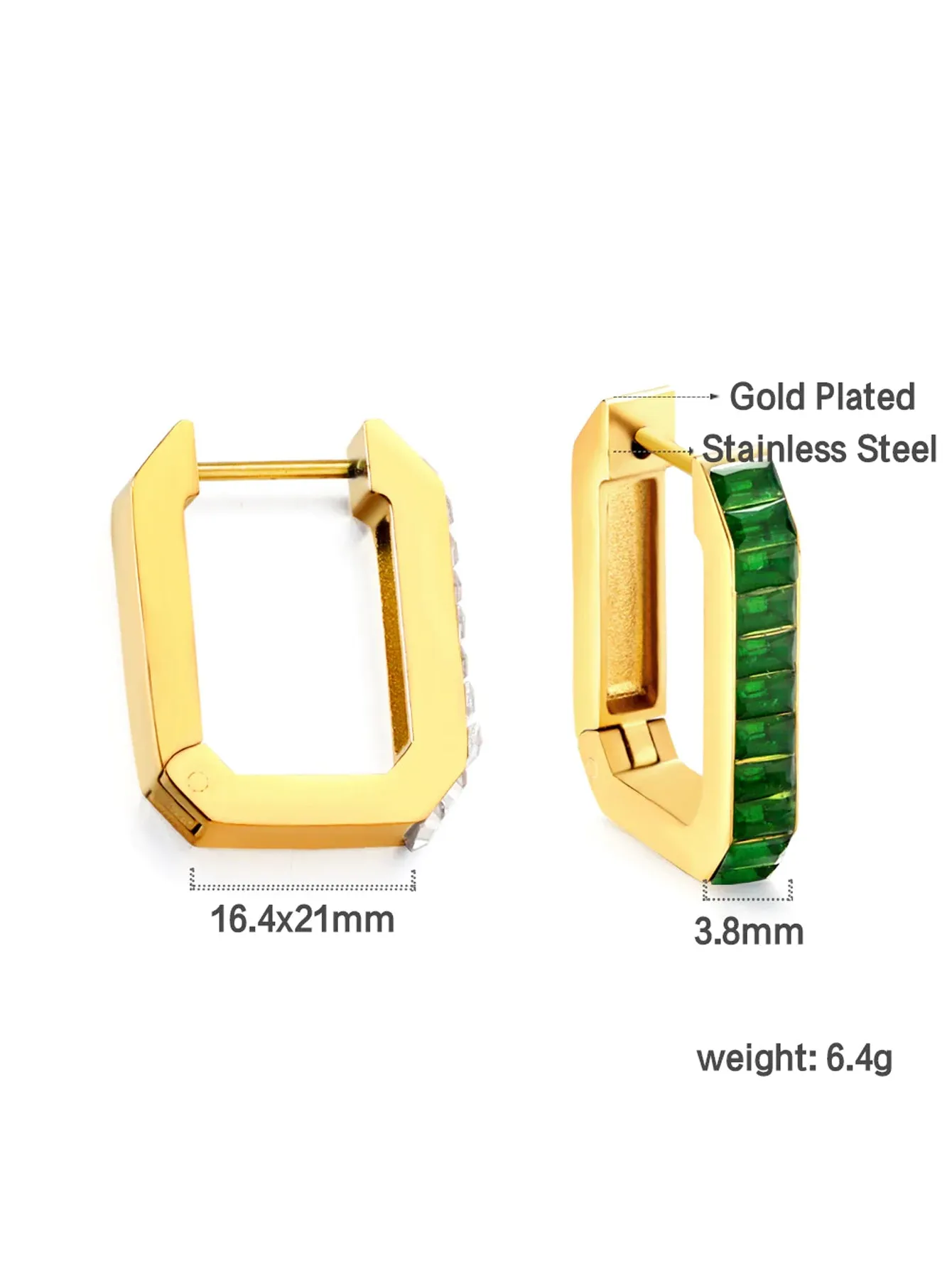Geometric Stainless Steel Earrings - FD ⚡