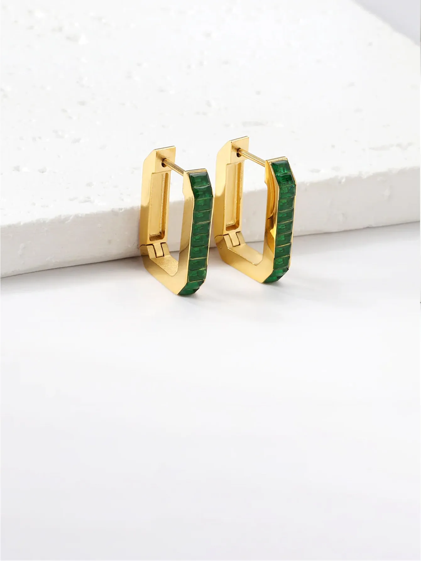 Geometric Stainless Steel Earrings - FD ⚡