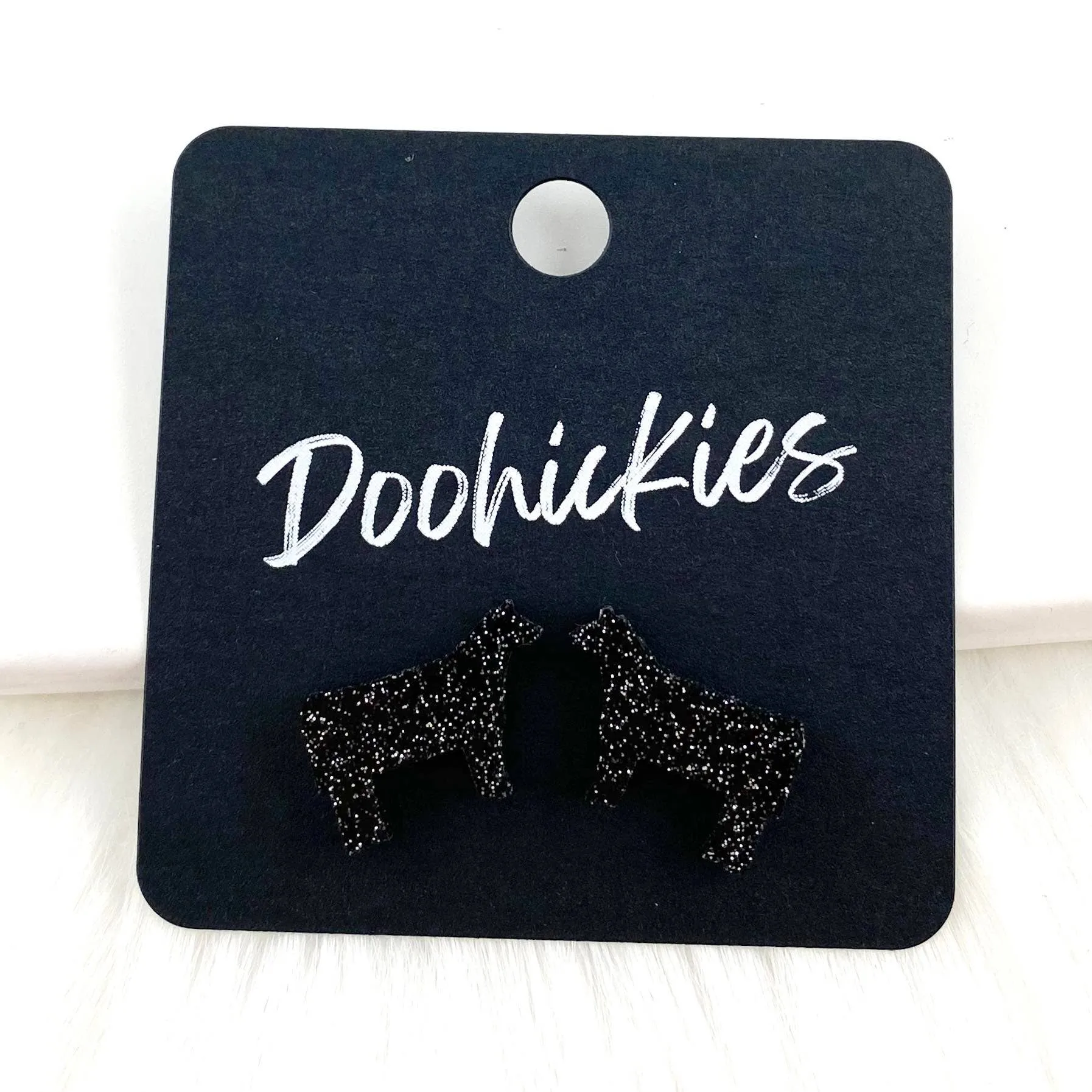 Goat Show Animal Studs -Western Earrings: White Goats Doohickie