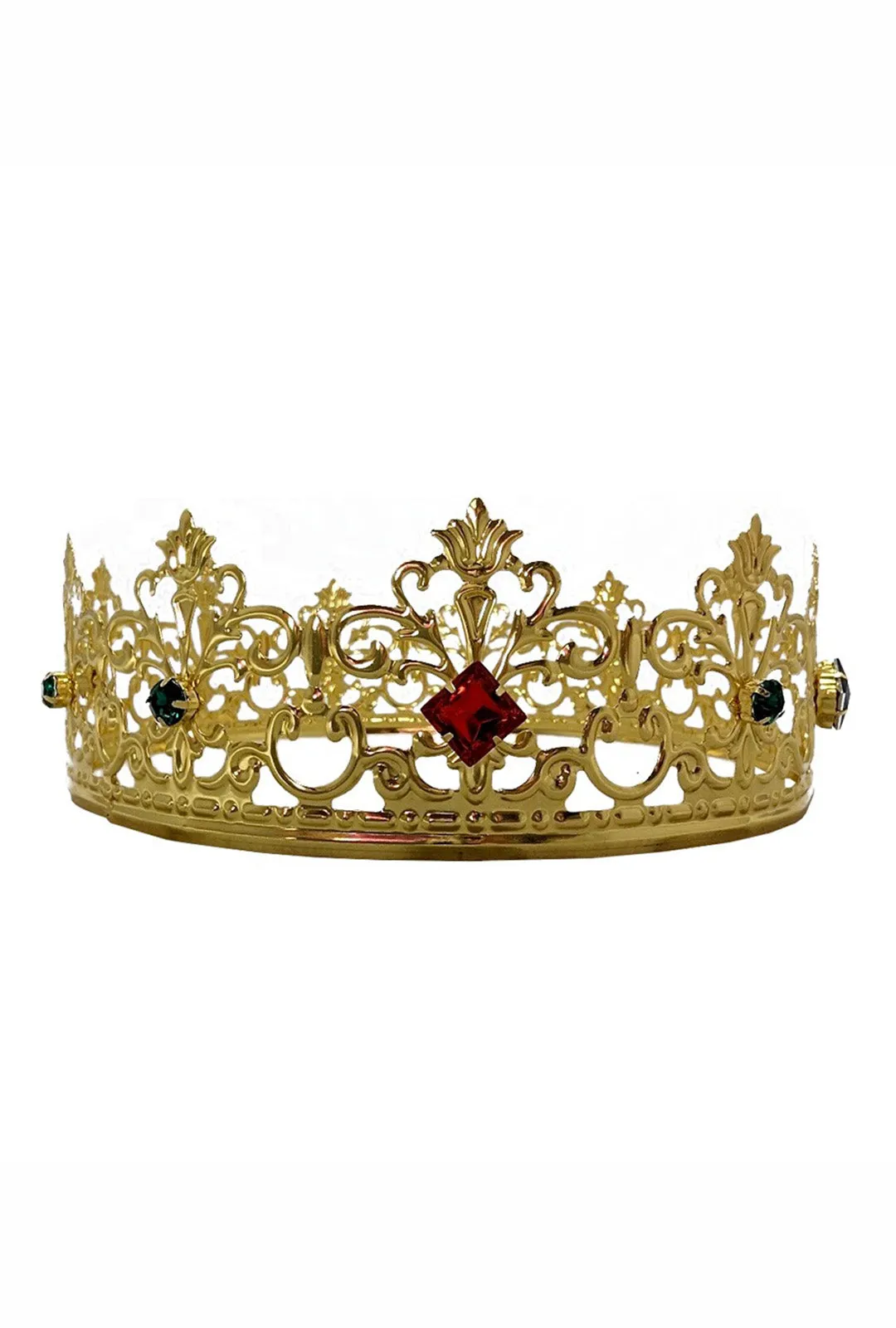 Gold Crown with Coloured Gems