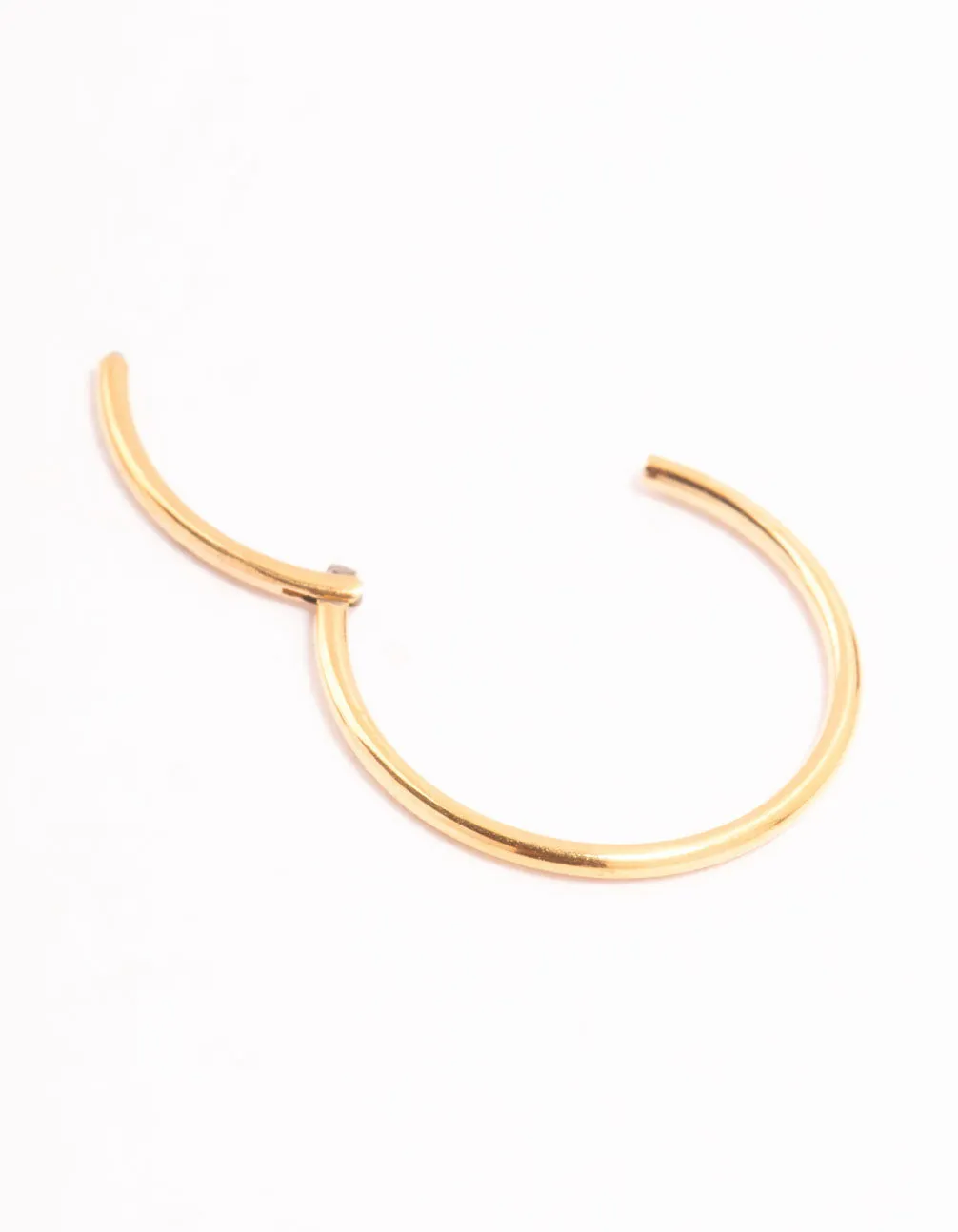 Gold Plated Titanium Plain Clicker Ring