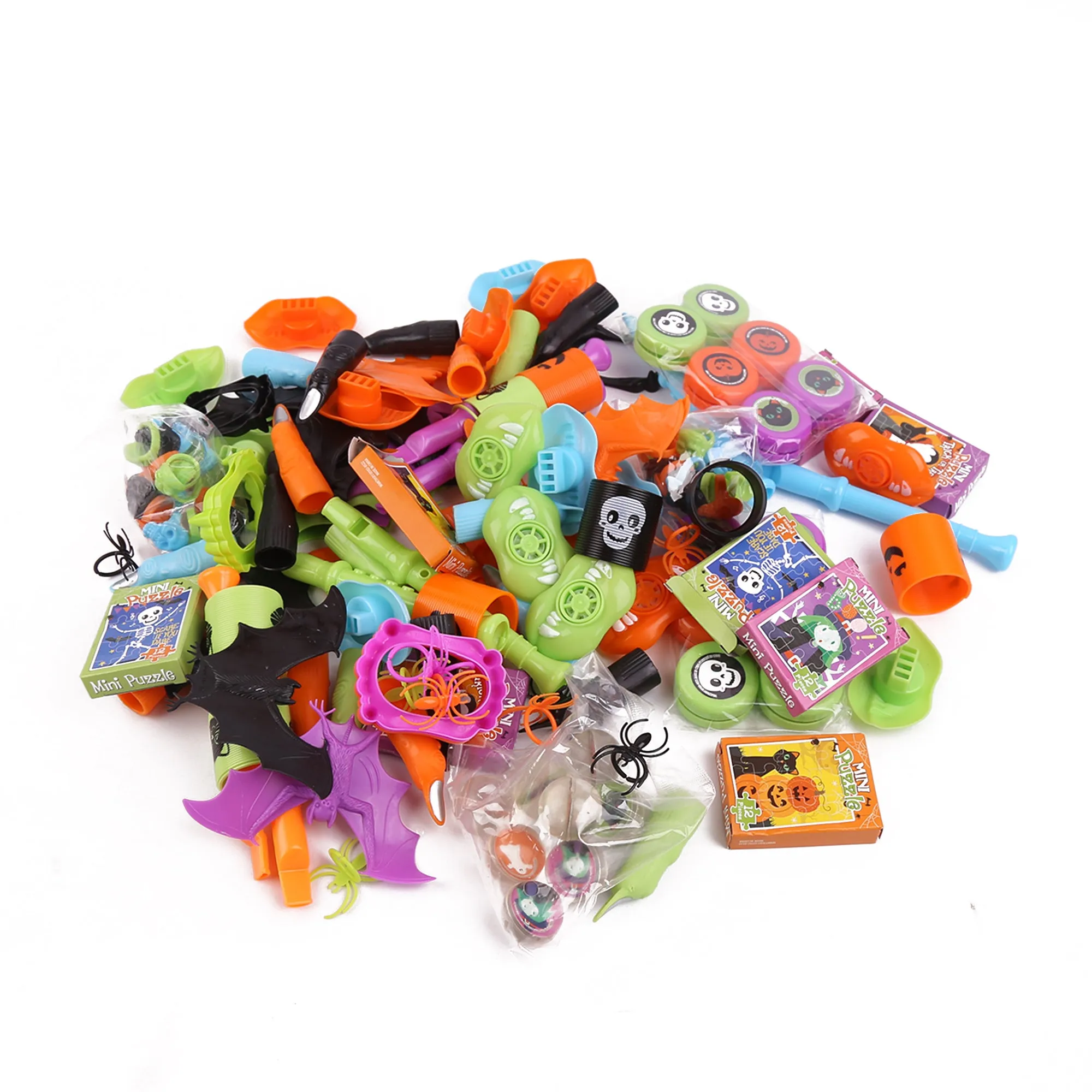 Halloween Novelty  Creature Toy Assortment Value Bundle, Halloween Party Favors, 150 pcs