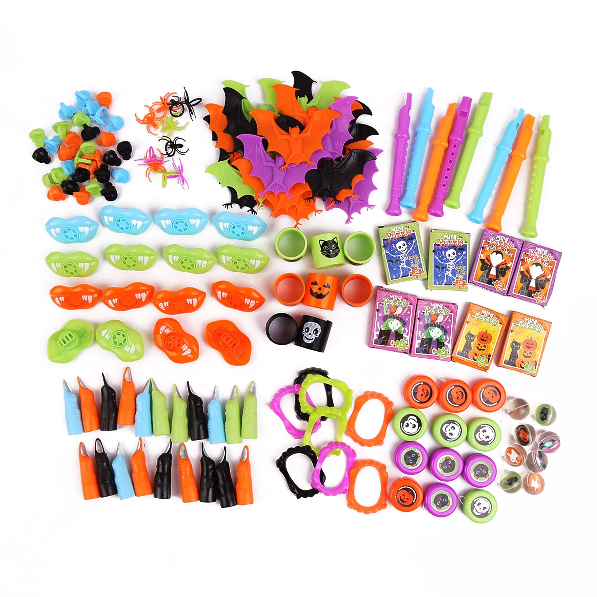 Halloween Novelty  Creature Toy Assortment Value Bundle, Halloween Party Favors, 150 pcs