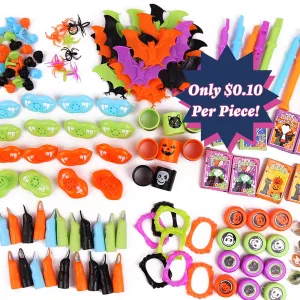Halloween Novelty  Creature Toy Assortment Value Bundle, Halloween Party Favors, 150 pcs
