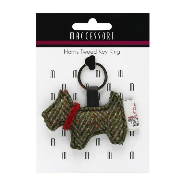 Harris Tweed Dog Keychain