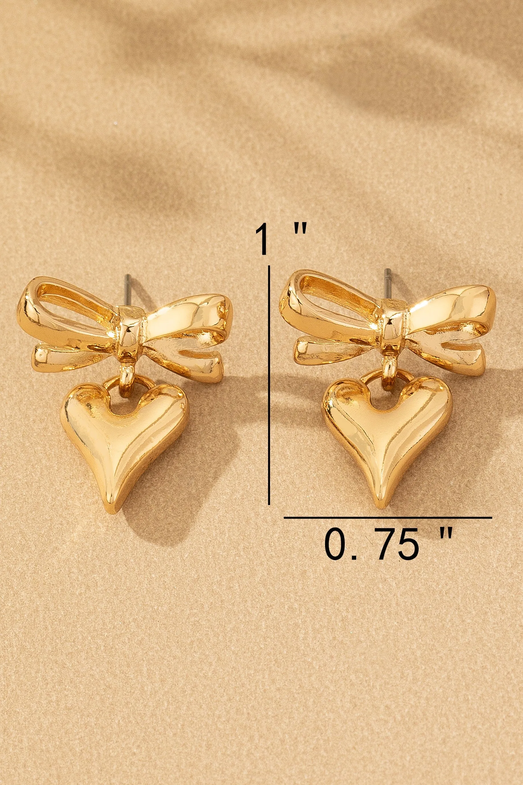 Heartfelt Bow Drop Earrings