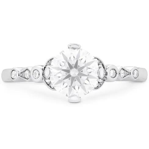 Hearts On Fire Cali Chic Double Petal Bezel Diamond Engagement Ring