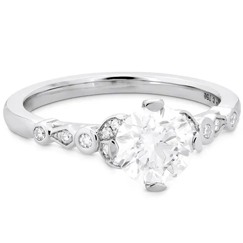 Hearts On Fire Cali Chic Double Petal Bezel Diamond Engagement Ring