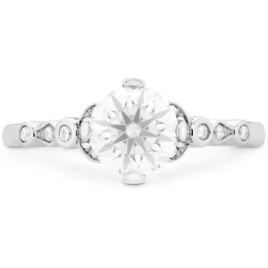Hearts On Fire Cali Chic Double Petal Bezel Diamond Engagement Ring