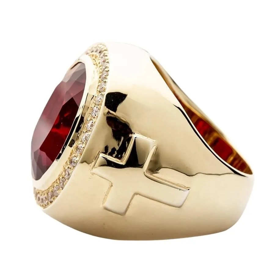 Huge Ruby Bishop Ring