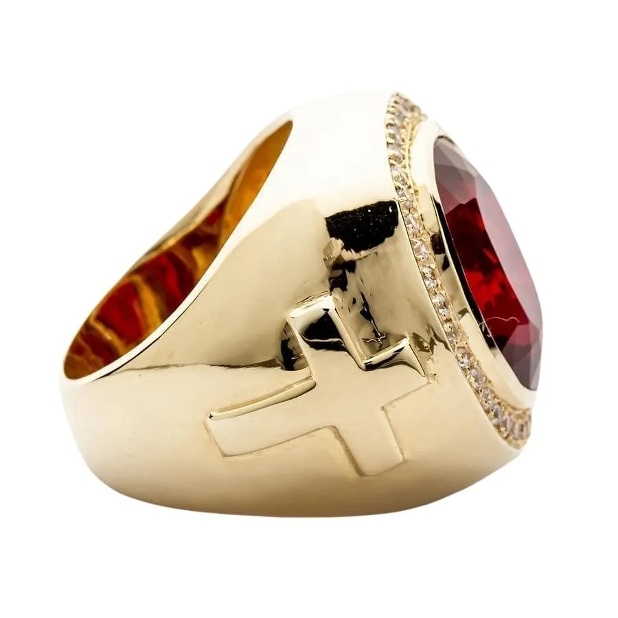 Huge Ruby Bishop Ring