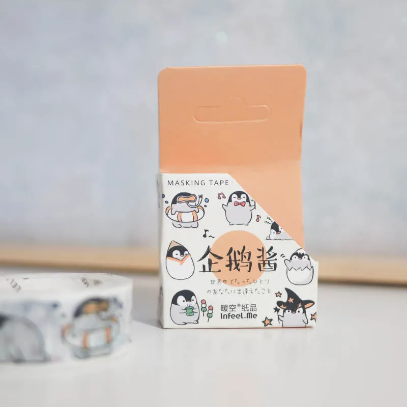 Illustrated Penguin Activities 15mm Animal Washi Tape by Infeel.me
