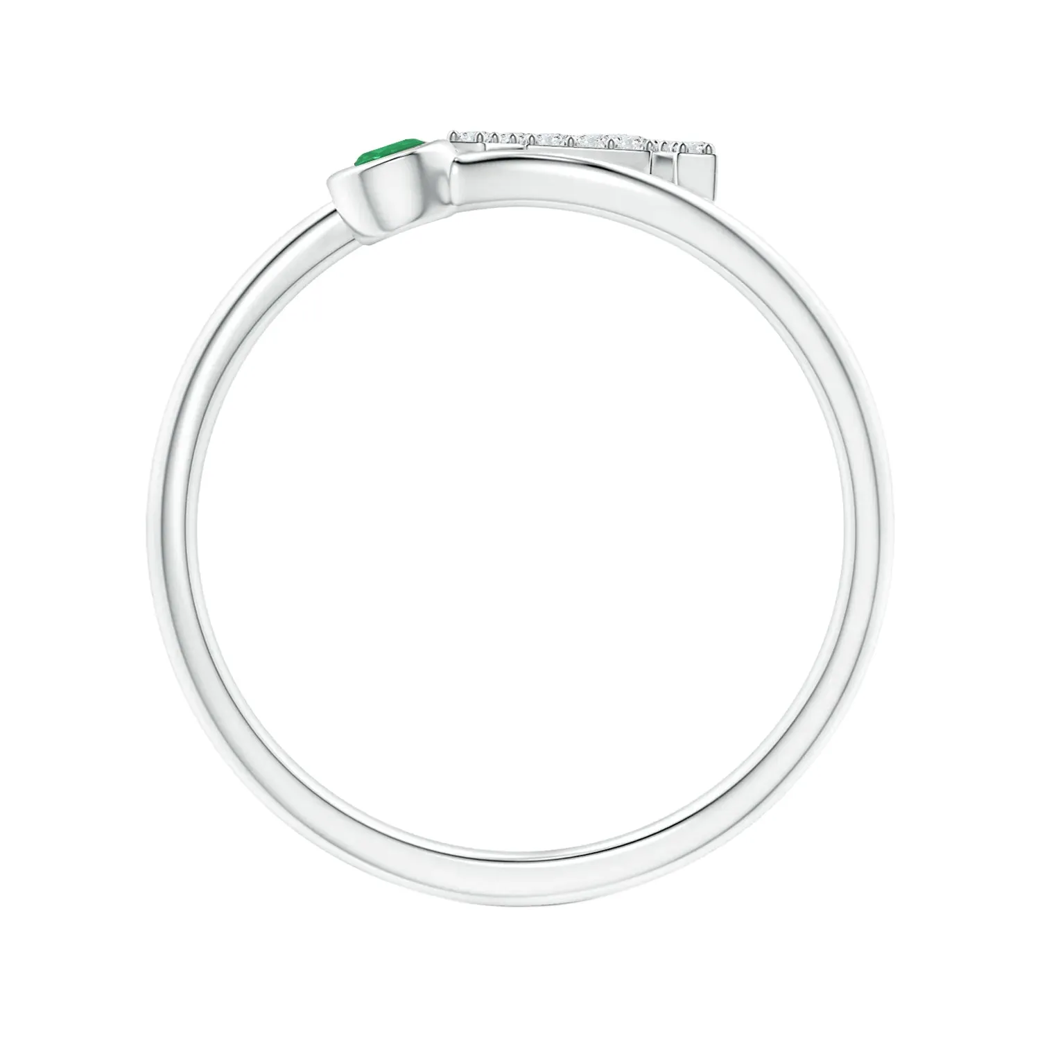Initials Emerald Alphabet Ring