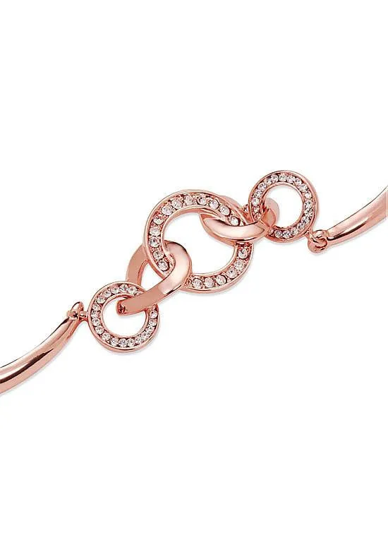 Interlocking Rings Chic 18K Gold Plated Bracelet