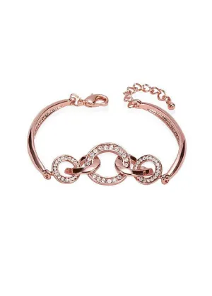 Interlocking Rings Chic 18K Gold Plated Bracelet