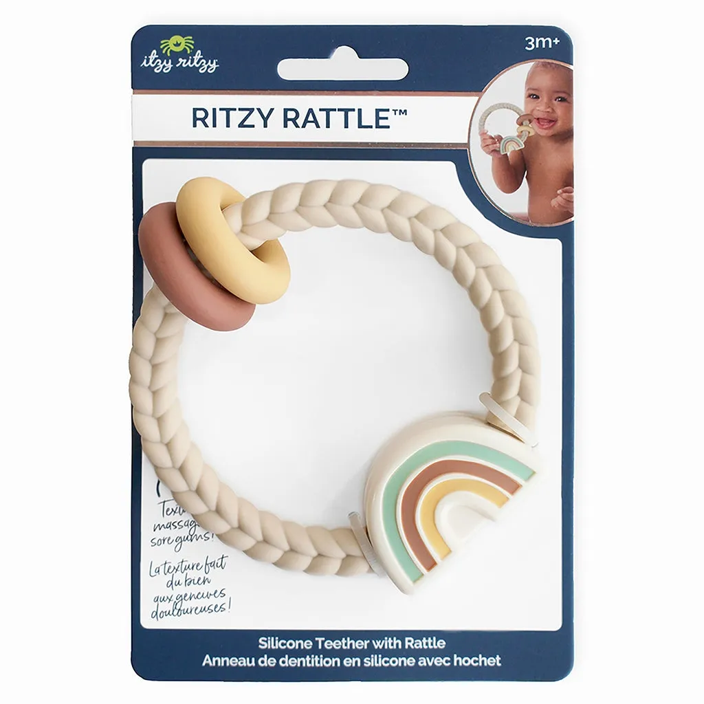 Itzy Ritzy Rattle Teether - Neutral Rainbow