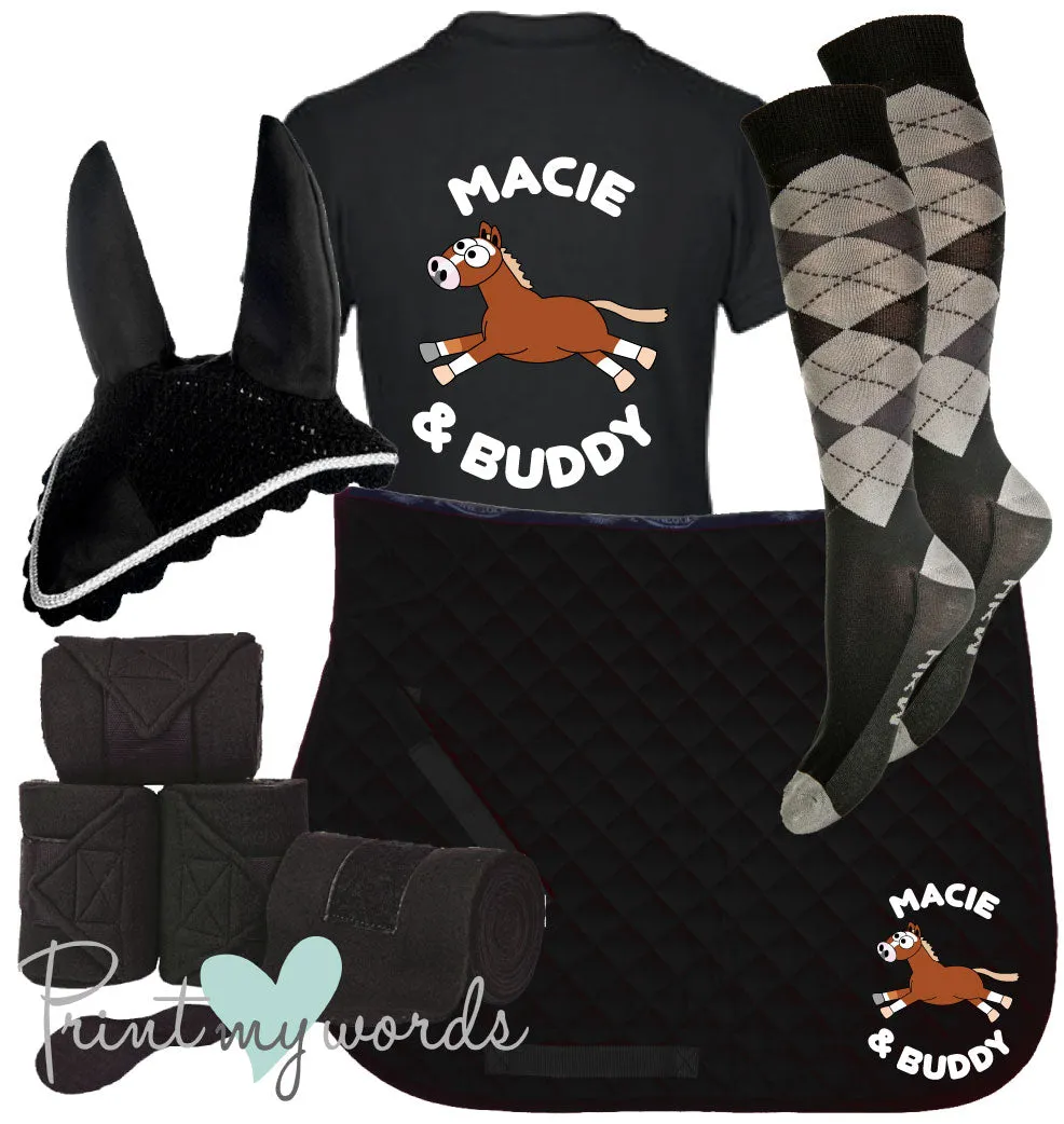 'Ivy' Ladies Personalised Matching Equestrian Set - Plodders Design