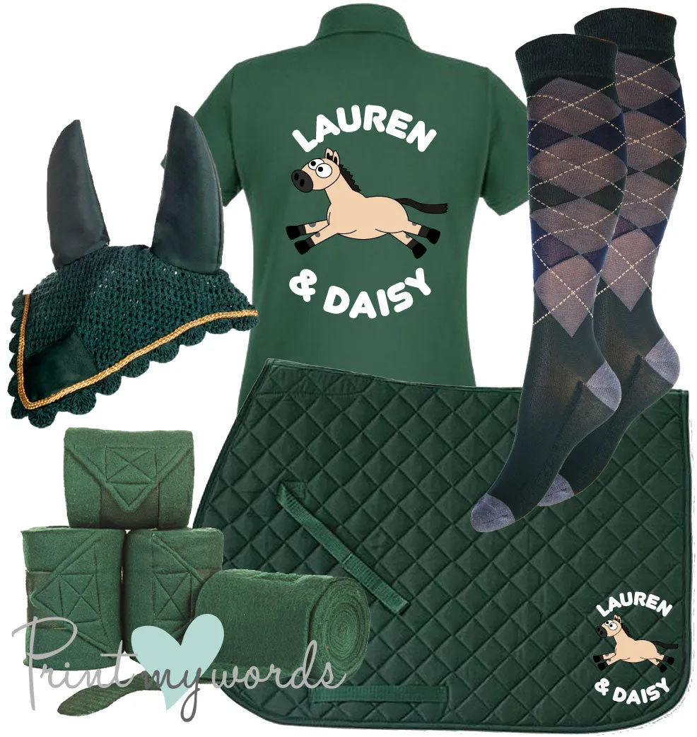 'Ivy' Ladies Personalised Matching Equestrian Set - Plodders Design