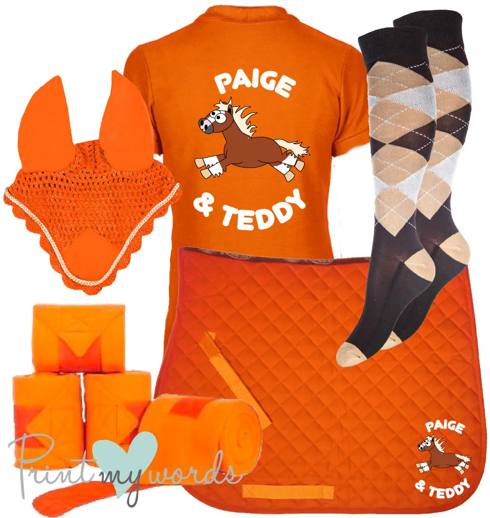 'Ivy' Ladies Personalised Matching Equestrian Set - Plodders Design