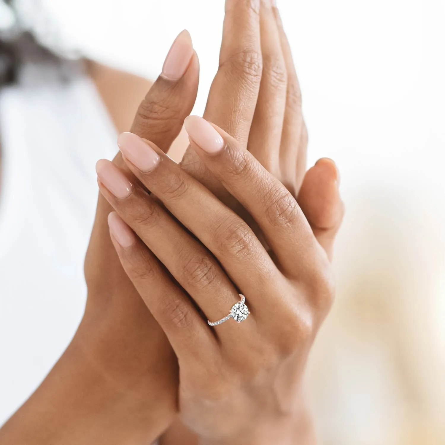 Julia Pavé Diamond Engagement Ring