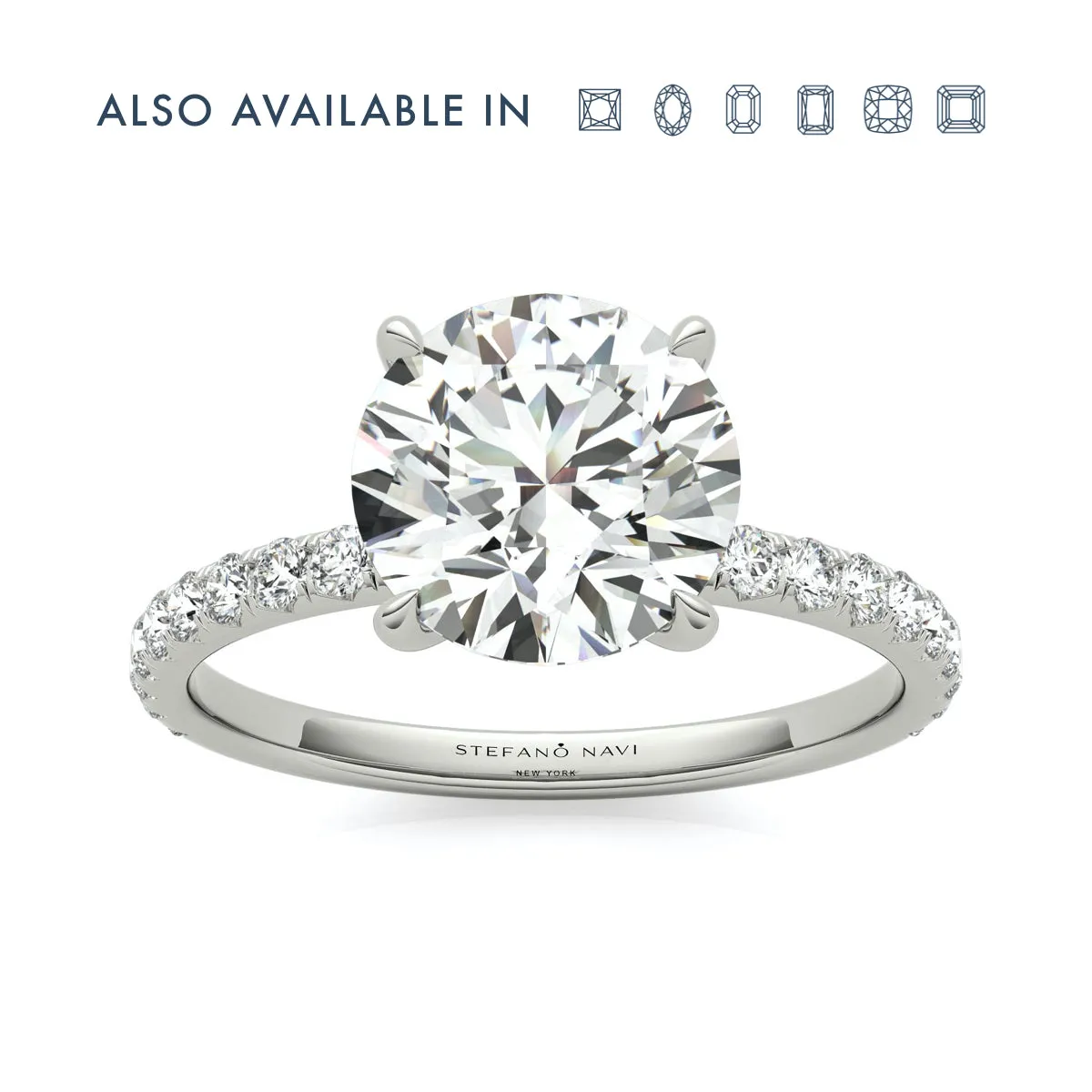 Julia Pavé Diamond Engagement Ring