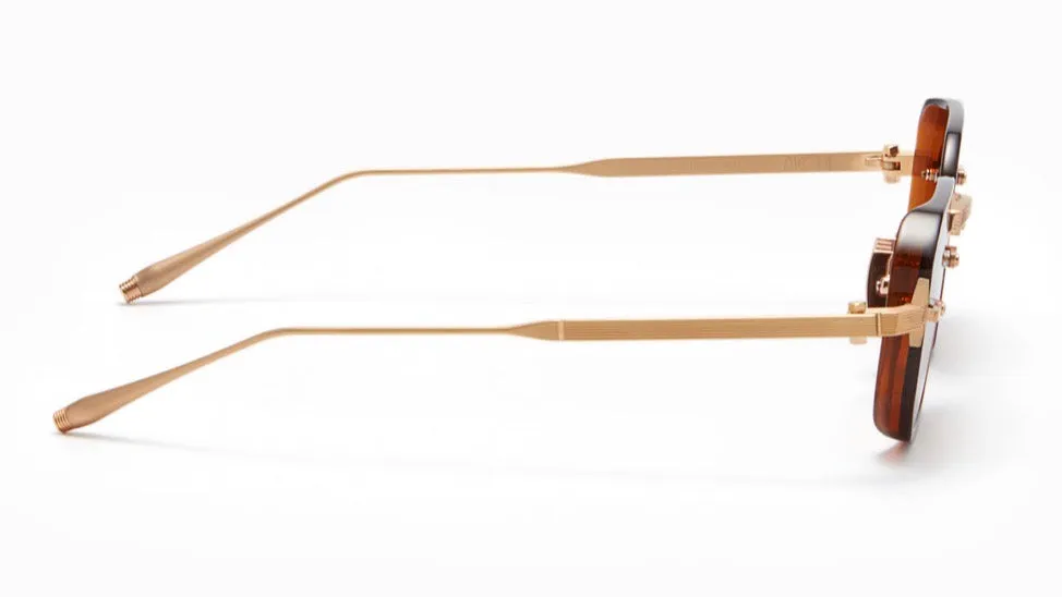 JUNO TWO-Brushed Gold / Dark Brown Crystal / Dark Brown