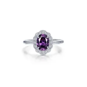 Lafonn Simulated Diamond & Amethyst Twilight Essence Ring R0565AMP