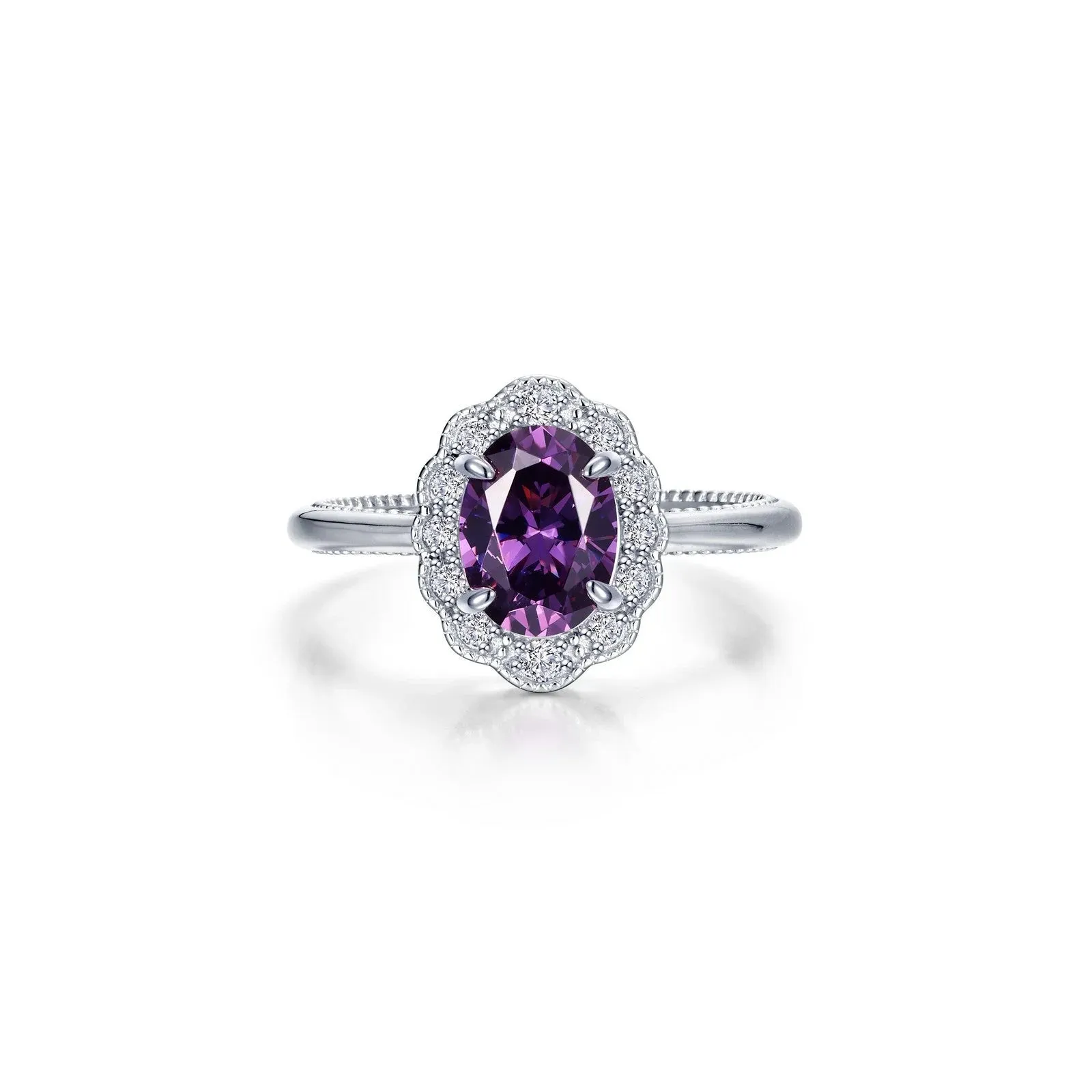 Lafonn Simulated Diamond & Amethyst Twilight Essence Ring R0565AMP
