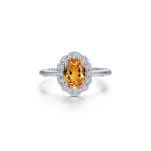 Lafonn Simulated Diamond & Citrine Clementine Essence Ring R0565CTP