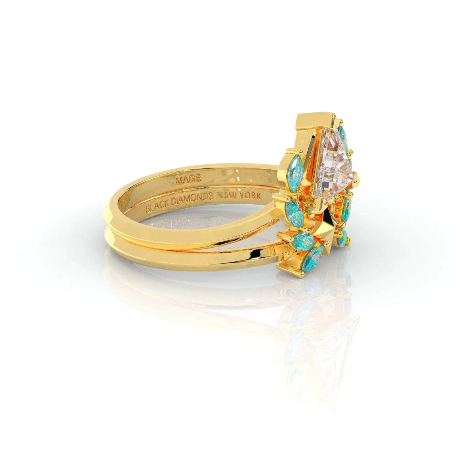 Light Mage Ring Set- 14k Rose Gold Video Game Inspired Rings