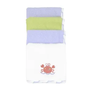 Love to Bathe 4-Pack Crab Washcloth